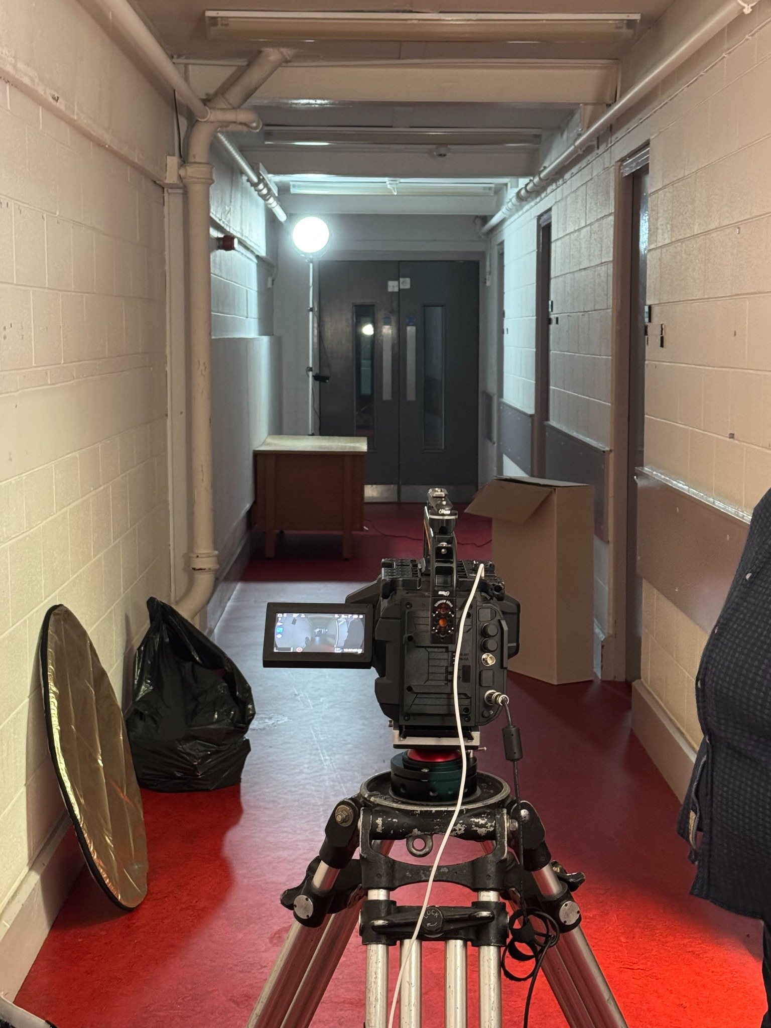 Team member working with immersive camera